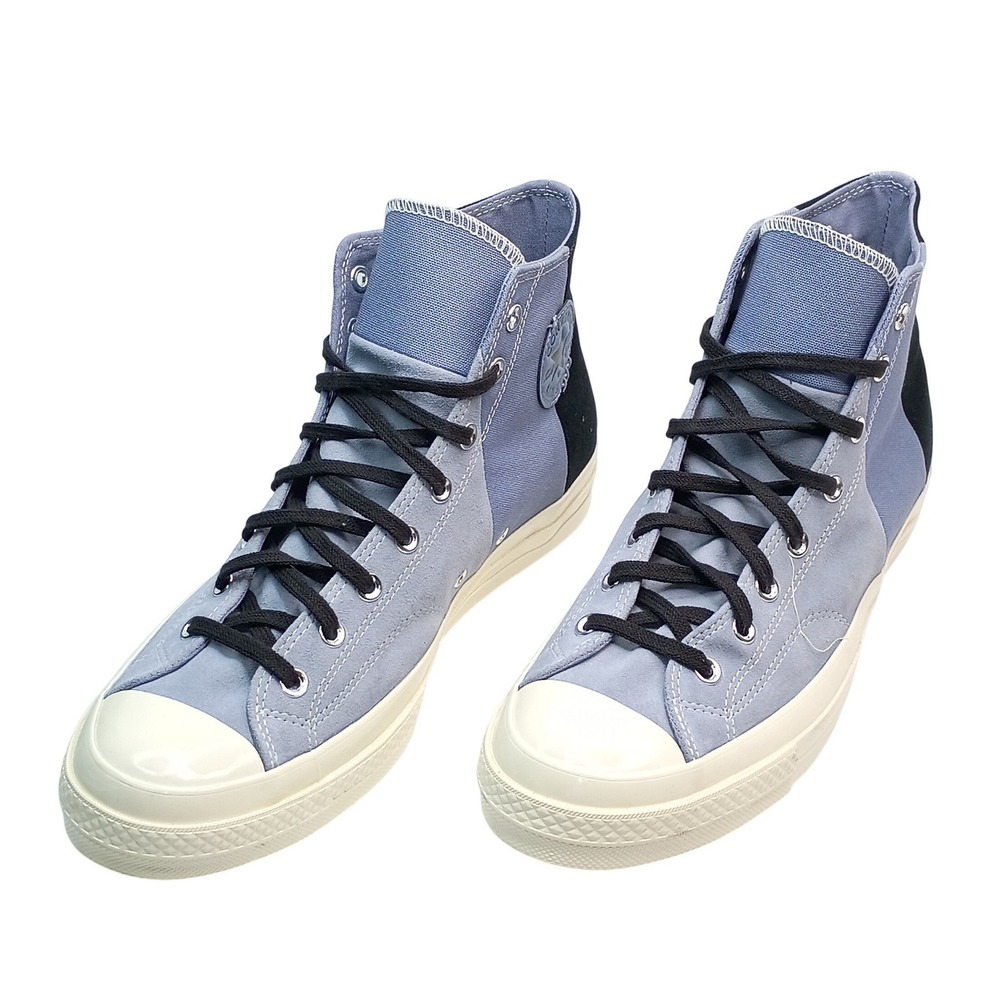 Converse Chuck 70 Hi Sneaker Men Size 13 Blue Tri-Panel Canvas Suede Patchwork